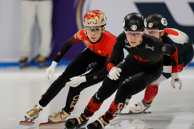 (SP)CHINA-BEIJING-SHORT TRACK SPEED SKATING-WOMEN'S 3000M RELAY-QUARTERFINAL (CN)