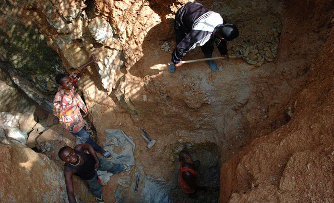 Mineração artesanal no Congo