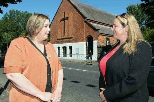 Minister Hargey views improvements to Lanark Way junction, Belfast