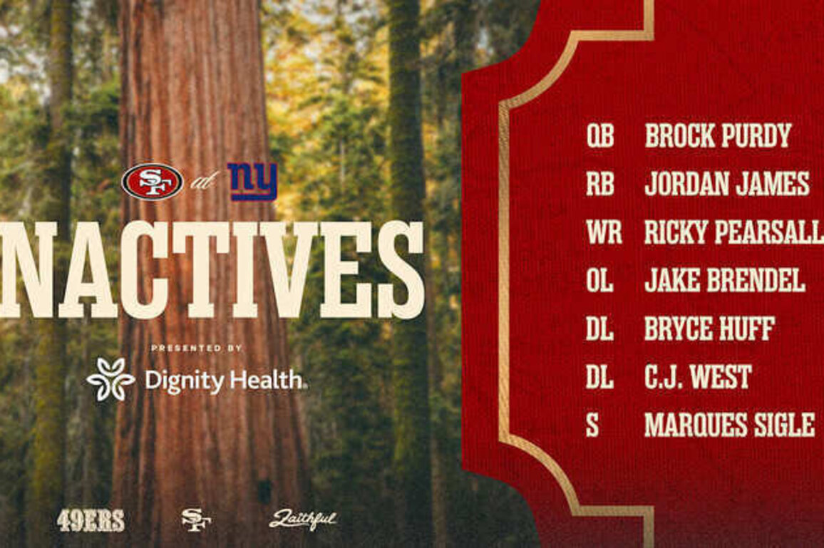 Purdy OUT, Winters Active vs. Giants; Inactives for Week 9 #SFvsNYG