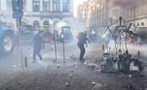 EU- Mercosur free-trade deal protests in Brussels become violent 