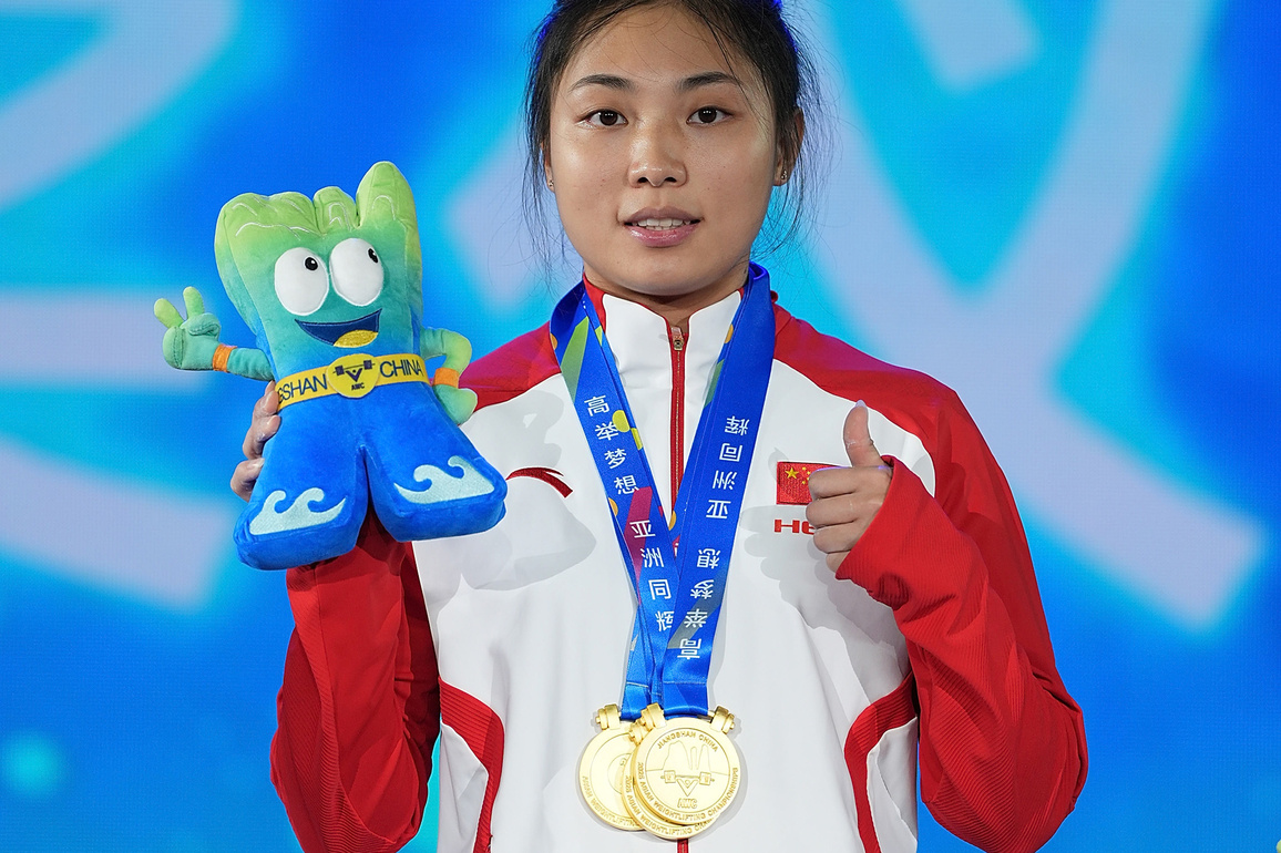 (SP)CHINA-JIANGSHAN-WEIGHTLIFTING-ASIAN CHAMPIONSHIPS-WOMEN'S 55KG (CN)