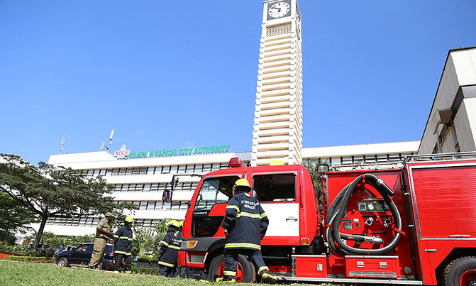 KCCA gives Police firefighting trucks KCCA gives Police firefighting trucks