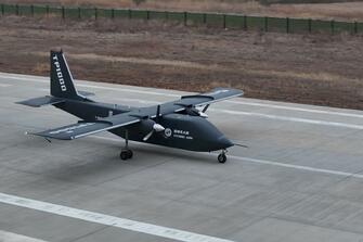 China's new tonne-class unmanned transport aircraft completes maiden flight