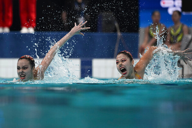 (SP)CHINA-XI'AN-ARTISTIC SWIMMING-WORLD CUP-DUET TECHNICAL(CN)