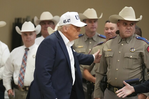 Trump visits Texas flood sites, views damage by air