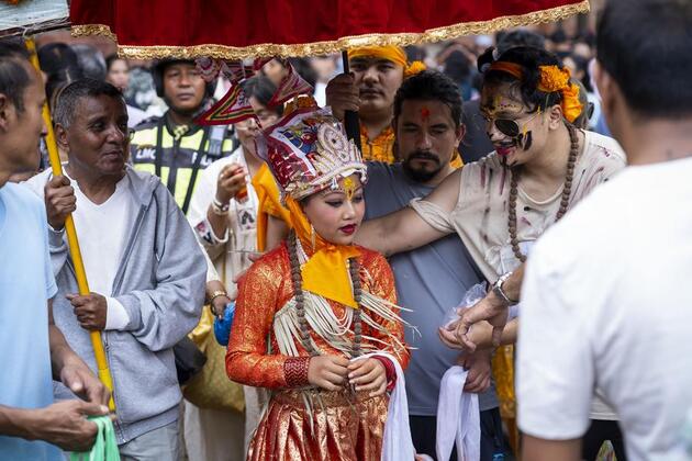 Asia Album: Moments of cow festival in Nepal