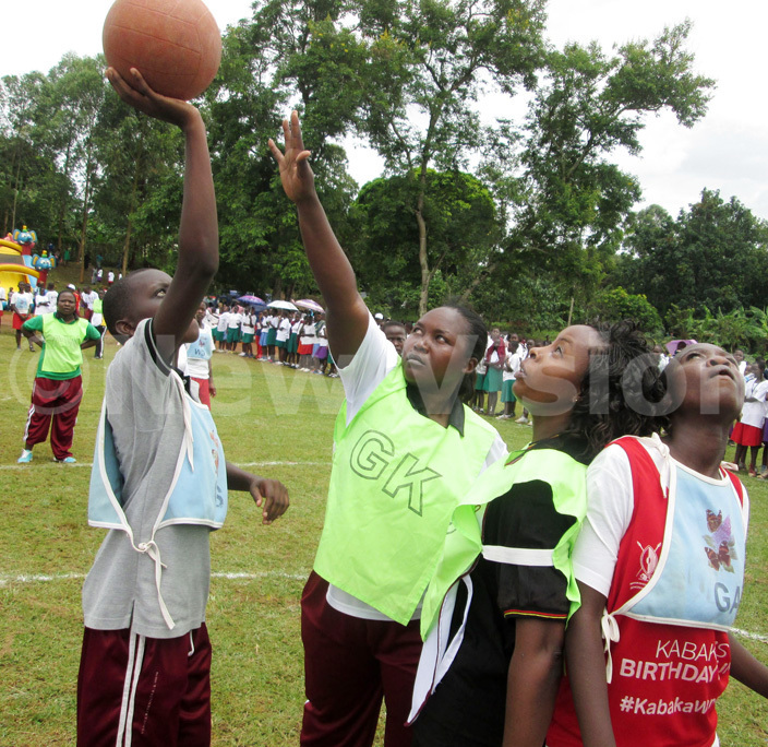   netball encounter between the students of rinity ollege abbingo and their teachers 