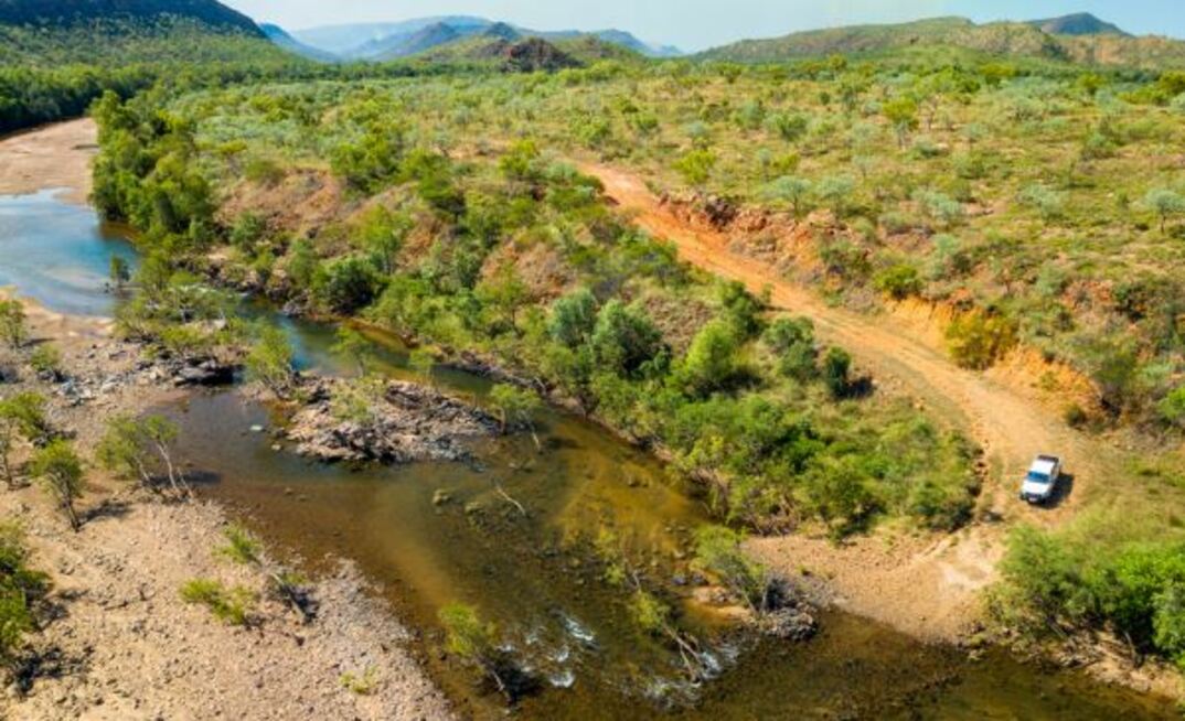 The historical access road to the Speewah site.