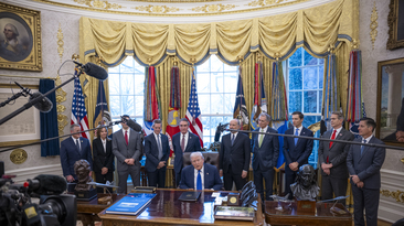 US President Donald Trump during the 'Project Vault' announcement on February 2, 2026