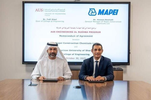 American University of Sharjah, Mapei to grow talent for UAE construction sector