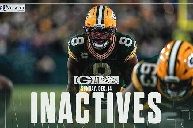 RB Josh Jacobs active for Green Bay | Packers-Broncos inactives
