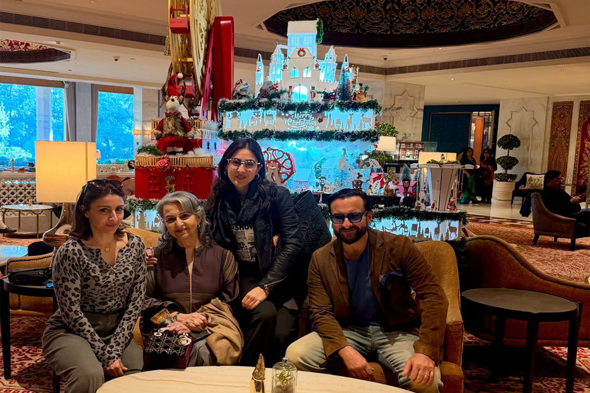 Saif, Sara, Soha celebrate Sharmila Tagore's 81st birthday in Delhi