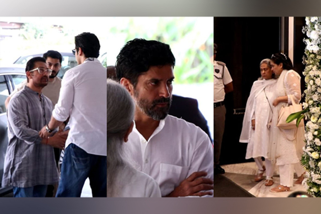 Manoj Kumar's prayer meet: Aamir Khan, Farhan Akhtar, Jaya Bachchan join Bollywood celebs to honor the iconic actor