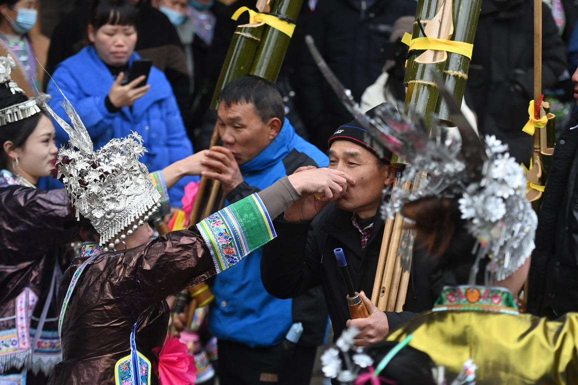 (EnchantingGuangxi)CHINA-GUANGXI-RONGSHUI-MIAO ETHNIC GROUP-NEW YEAR CELEBRATION (CN)