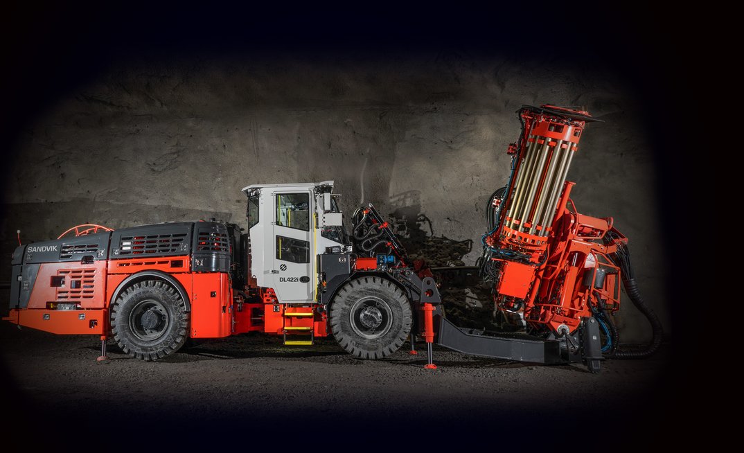 Sandvik underground mining equipment.