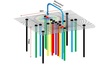  (Figure 1) A 3D plan of the borehole array design used for the Cheshire Observatory