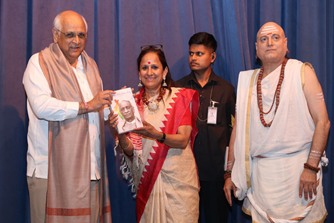 CM Bhupendra Patel attends actor Manoj Joshi's 'Chanakya' play in Ahmedabad