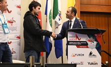 Yukon mines minister Ranj Pillai (right) announced a third agreement with First Nations in support of the Yukon Resource Gateway project
