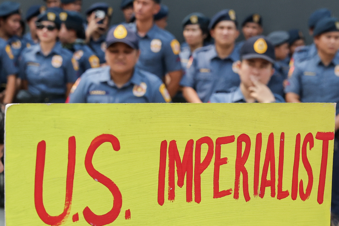 (SpotNews) PHILIPPINES-QUEZON CITY-PROTEST-U.S.-JOINT MILITARY DRILL-PROTEST
