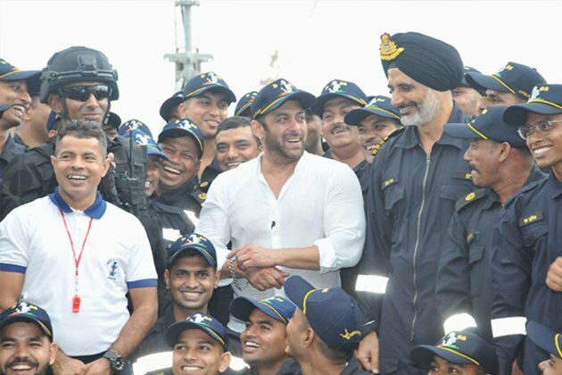 Salman Khan in full 'Josh' as he spends day with Indian Navy