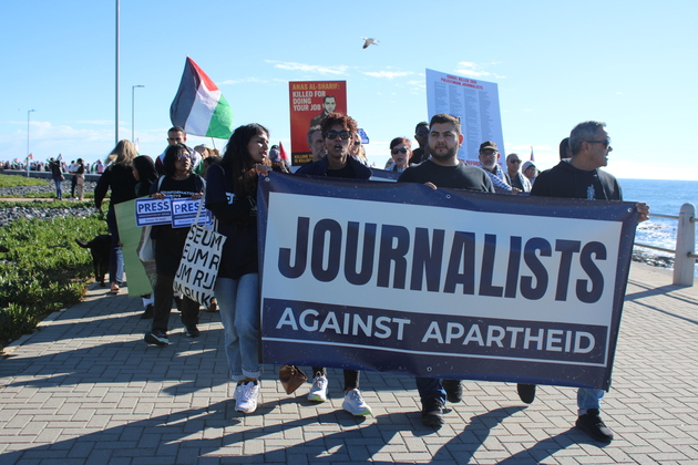 SOUTH AFRICA-CAPE TOWN-GAZA JOURNALISTS-PROTEST