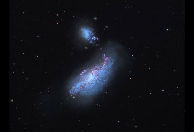 Astronomers discover rare double nucleus feature in a 'Cocoon Galaxy'