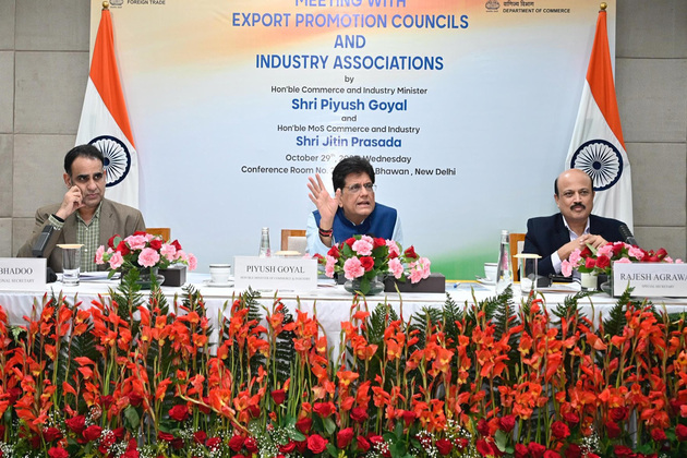 Piyush Goyal highlights FTAs and market diversification in talks with Export Promotion Councils & Industry Associations