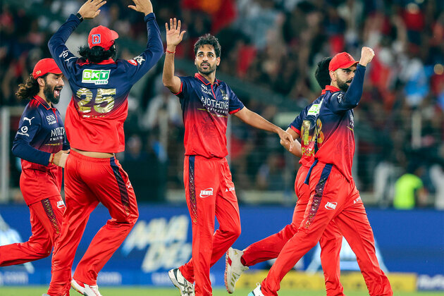 IPL 2026 final: Bhuvneshwar, Hazlewood, Rasikh restrict GT to 155/8 in Ahmedabad; RCB need 156 to defend title