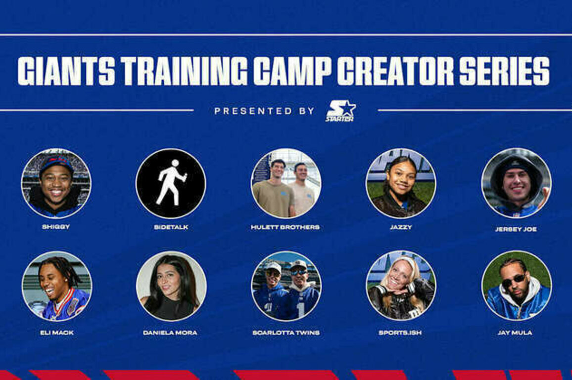 Giants announce training camp creator series presented by Starter