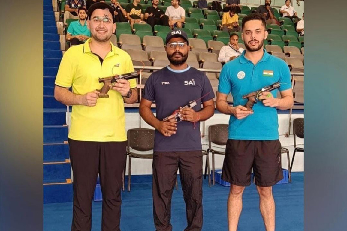 Bhavesh Shekhawat takes lead after Stage 1 in 25m Rapid Fire Pistol