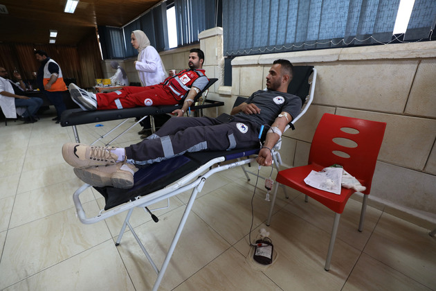 MIDEAST-WEST BANK-NABLUS-BLOOD DONATION