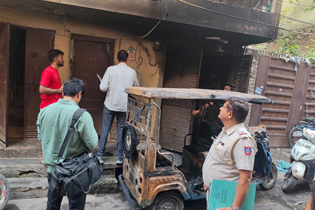 6 hospitalised after e-rickshaw charging sparks fire in Delhi's Shahdra building