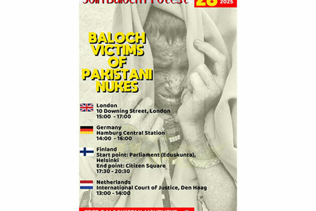 Free Balochistan Movement to stage protests across UK and Europe on May 28 over Pakistan's 1998 nuclear tests