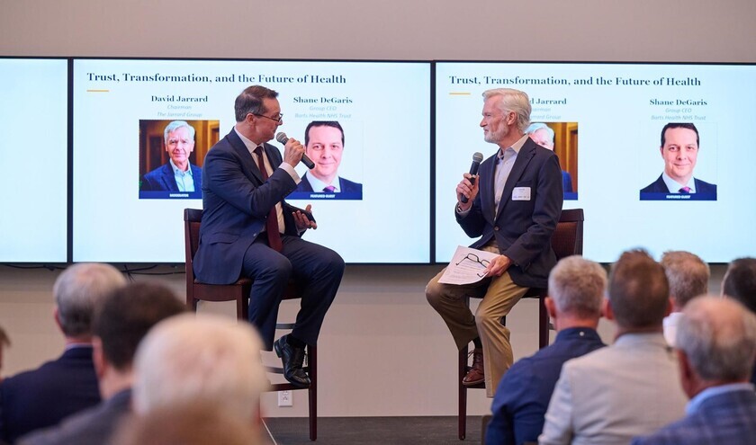 Shane DeGaris and David Jarrard, chairman of The Jarrard Group (c) Barts Health 