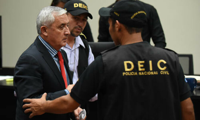 Guatemala swears in new president as ex-leader detained Guatemala swears in new president as ex-leader detained