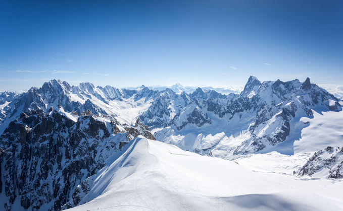 View of the Alps from Aiguille du midi, Chamonix, France | Credit: iStock