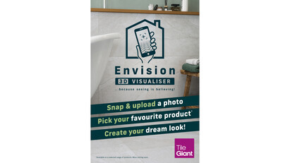 Envision new spaces with the tile visualiser from national retailer, Tile Giant
