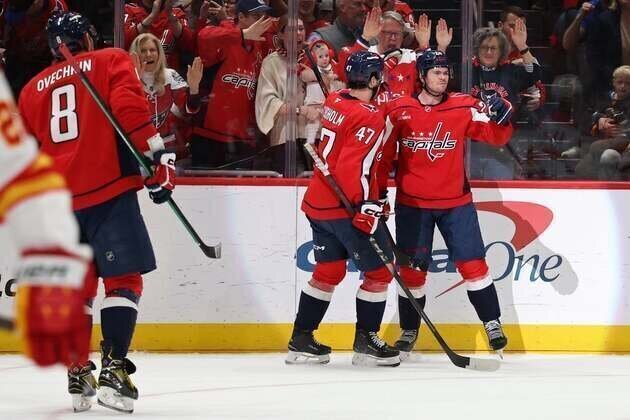 Capitals blow 3-goal lead before pulling away from Flames