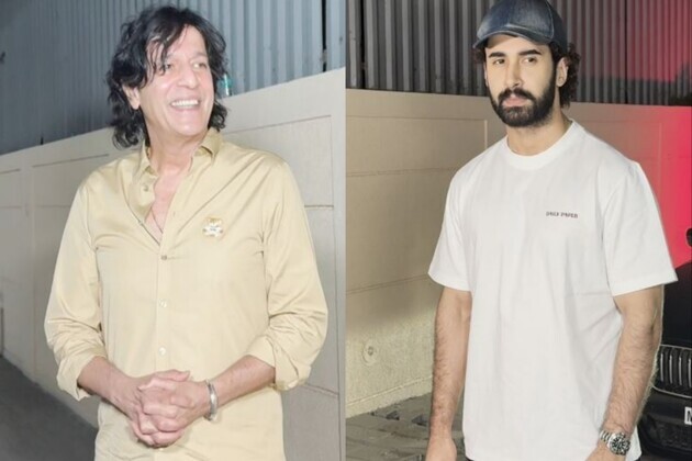 Lakshya poses for media at 'Chand Mera Dil' screening, Chunky Panday arrives to show support