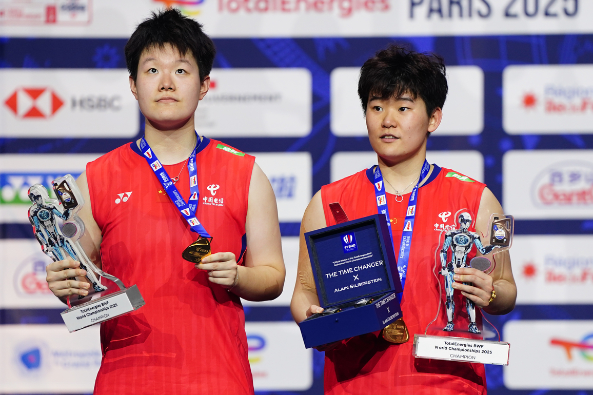 (SP)FRANCE-PARIS-BADMINTON-WORLD CHAMPIONSHIPS-WOMEN'S DOUBLES-FINAL