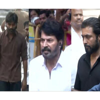 Mammootty, Dhanush, Suriya and others arrive to pay final respects to late producer RB Choudary