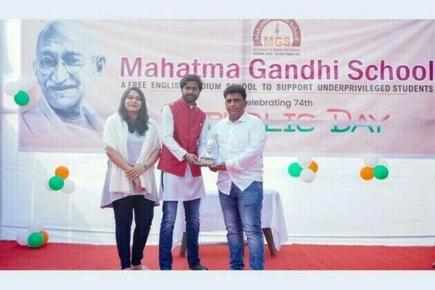 Mahatma Gandhi School celebrates 74th Republic Day with BlueFlame Labs Chairman, Gaurav Sengupta, raising the national flag