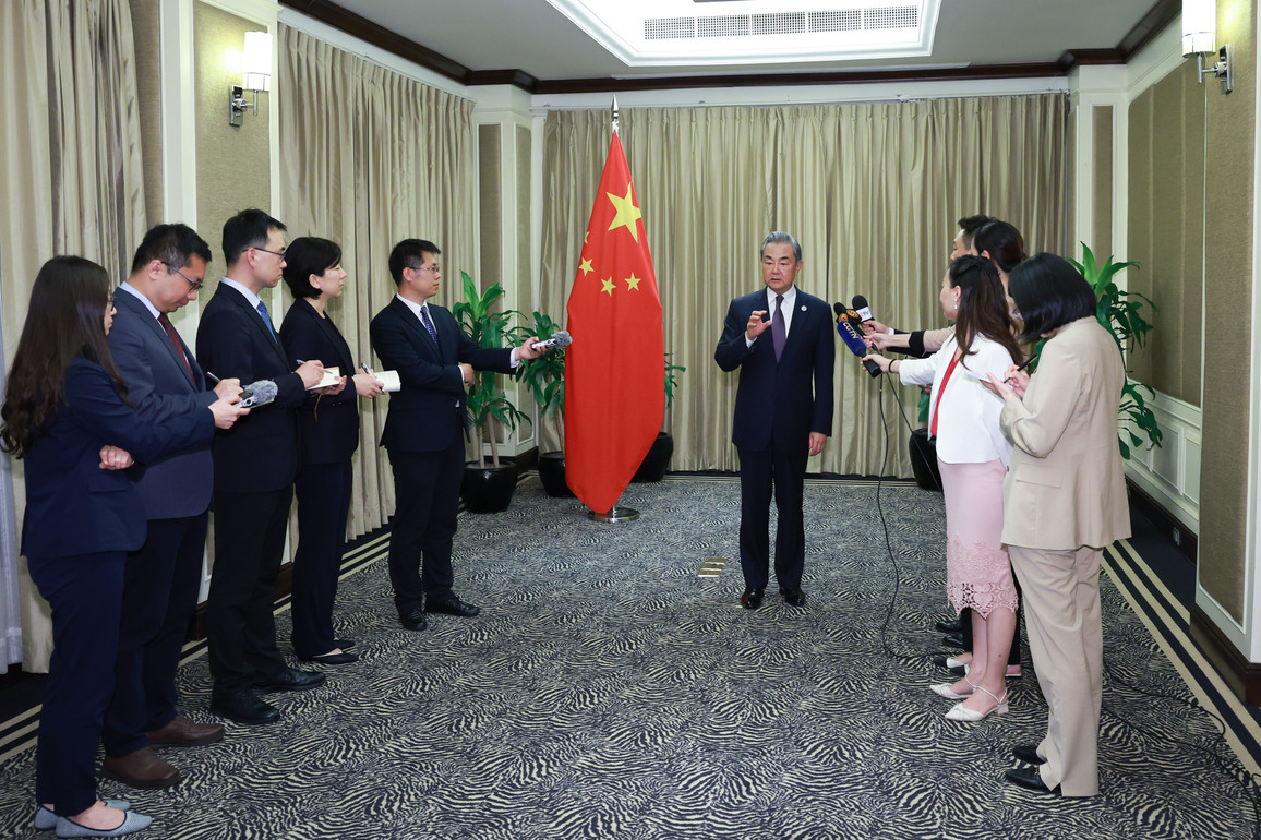 CAMBODIA-CHINA-WANG YI-PRESS BRIEFING