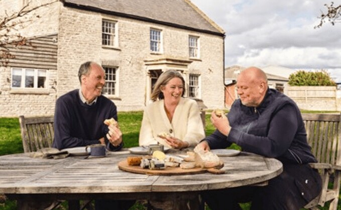 Natalie and Simon Clapp, fifth generation farmers in Somerset, alongside celebrity chef Tom Kerridge in the new advert. Natalie and Simon Clapp, fifth generation farmers in Somerset, alongside celebrity chef Tom Kerridge in the new advert.