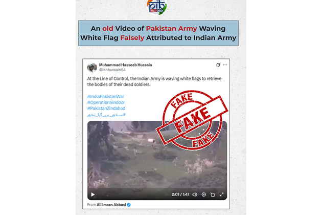 PIB's fact-checking unit busts fake video claiming Indian Army waving white flag across LoC