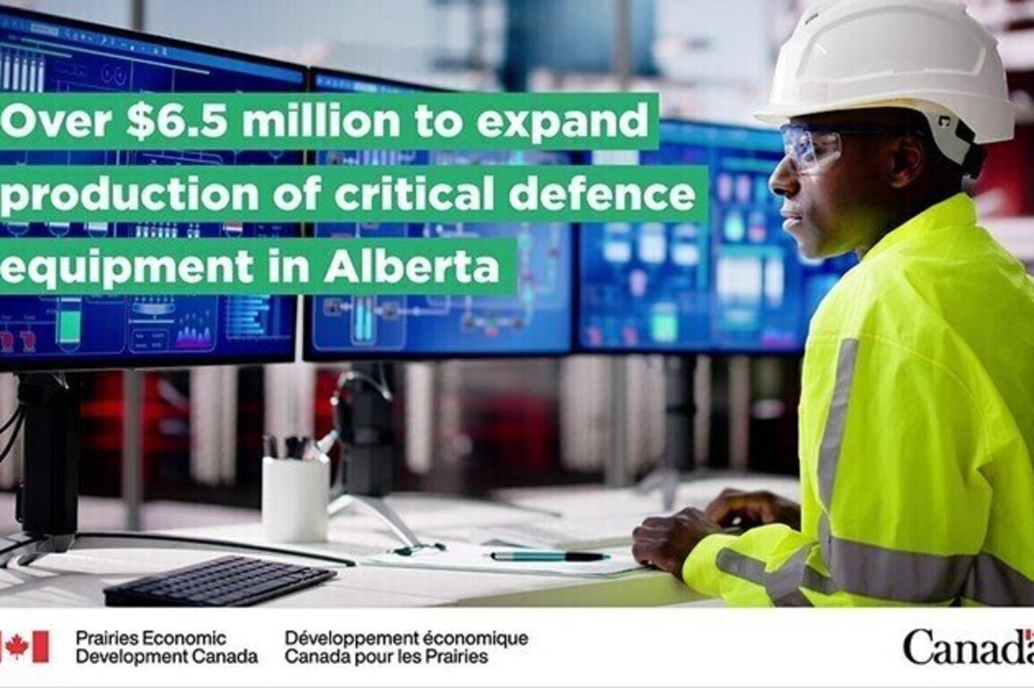 Minister Olszewski announces federal support under Canada's Defence Industrial Strategy to bolster defence manufacturing capacity in Alberta