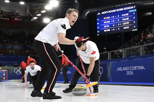 (MICO2026)ITALY-CORTINA D'AMPEZZO-OLYMPIC WINTER GAMES-CURLING-MEN-ROUND ROBIN-CHN VS CAN