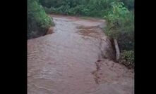 Chuvas levaram sedimentos para o Córrego Samambaia