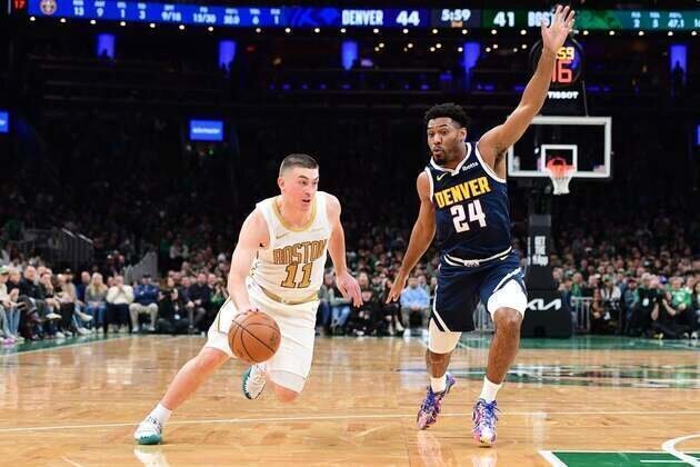 Peyton Watson shoots lights out to lead Nuggets past Celtics